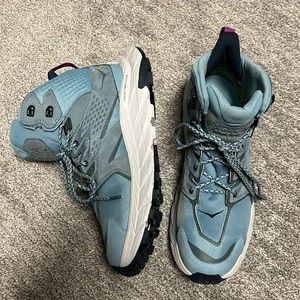 NWOT HOKA Anacapa Mid GTX Women's Size 10 Blue Hightop Hiking Boots Lightweight